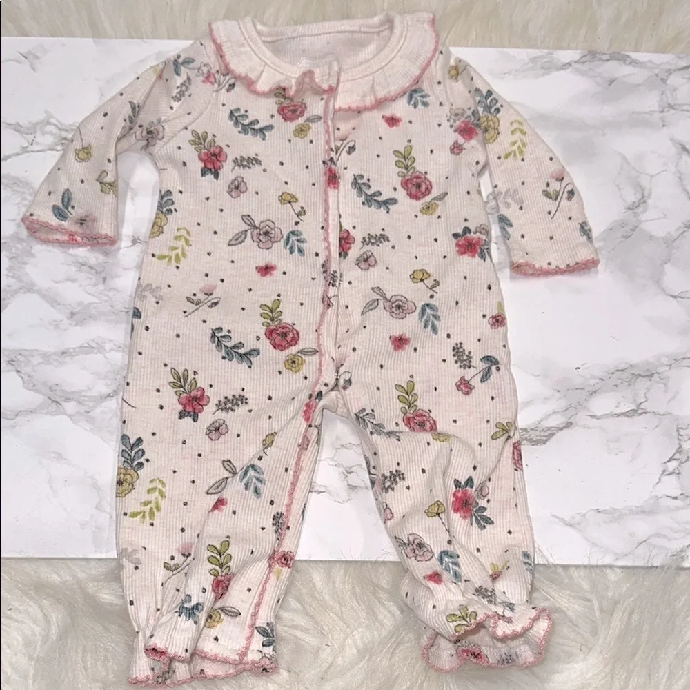 Mudpie Floral newborn One Piece up to 9 lbs size newborn